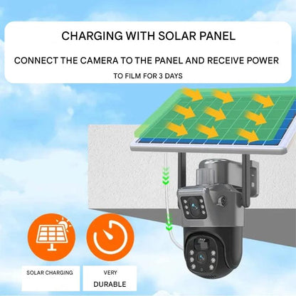 Draadloze 4K Beveiligingscamera met Zonnepanelen en Nachtzicht