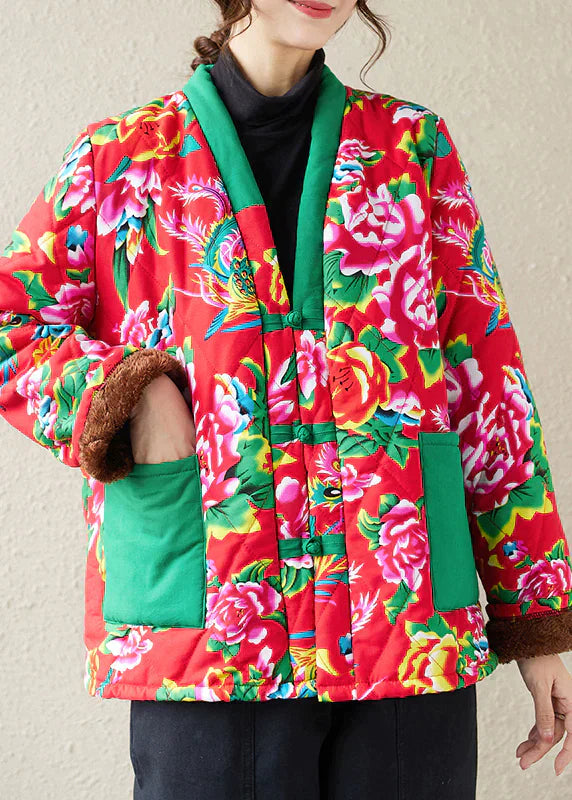 Jas met Katoenen Vulling Boho Print Dames