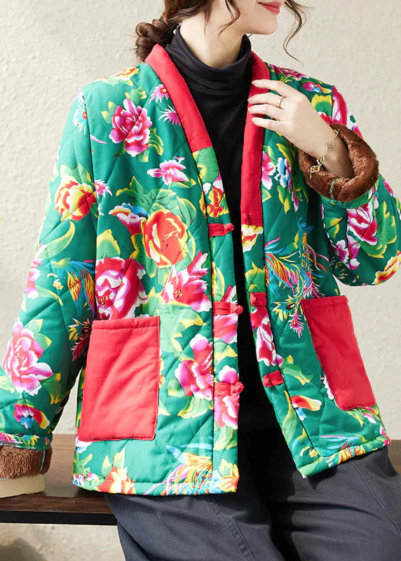 Jas met Katoenen Vulling Boho Print Dames