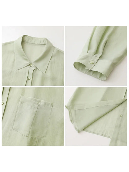CHIC VEN Zomer Blouse met Lange Mouwen en Zonnebescherming