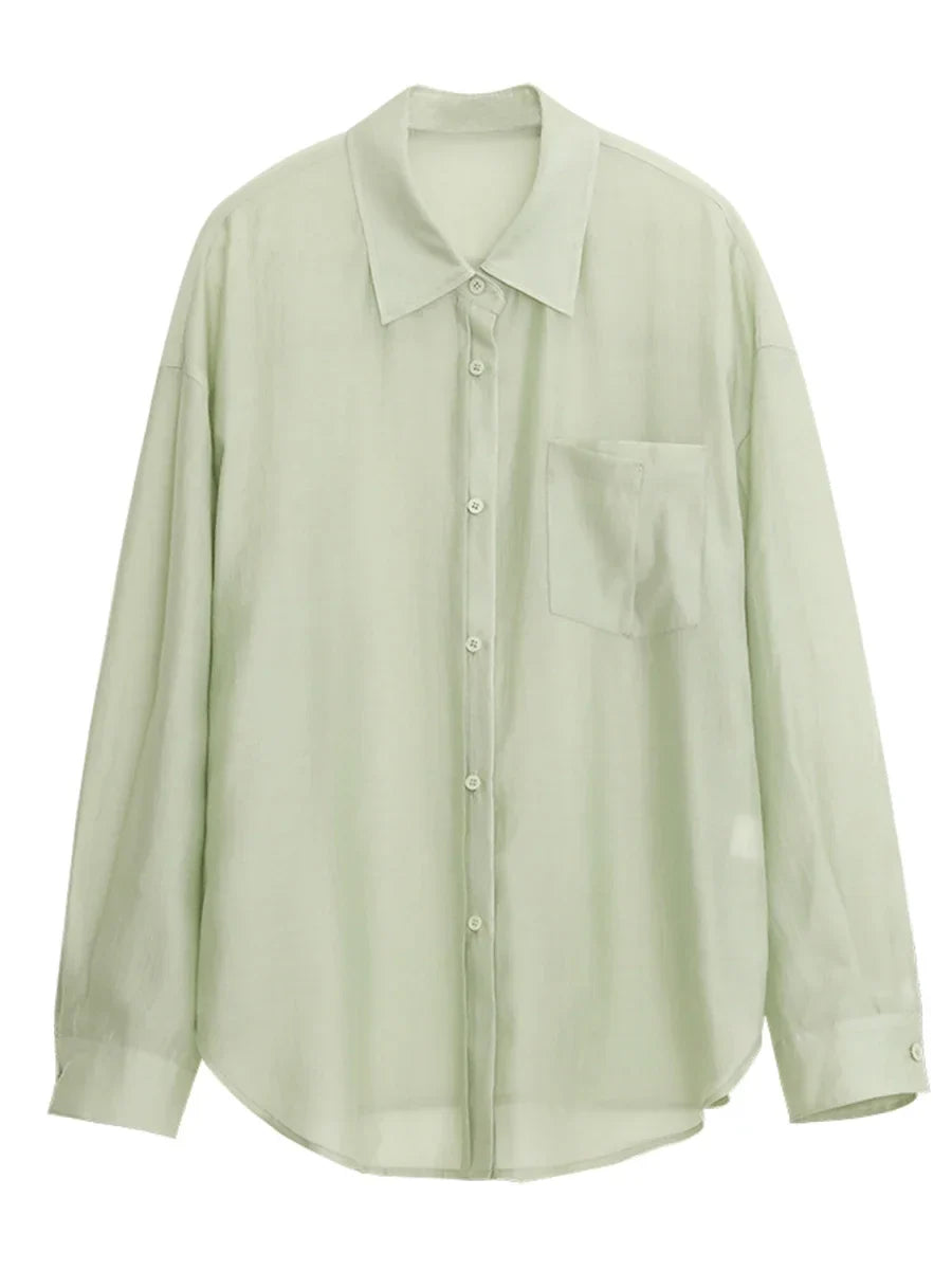 CHIC VEN Zomer Blouse met Lange Mouwen en Zonnebescherming