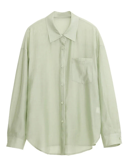 CHIC VEN Zomer Blouse met Lange Mouwen en Zonnebescherming