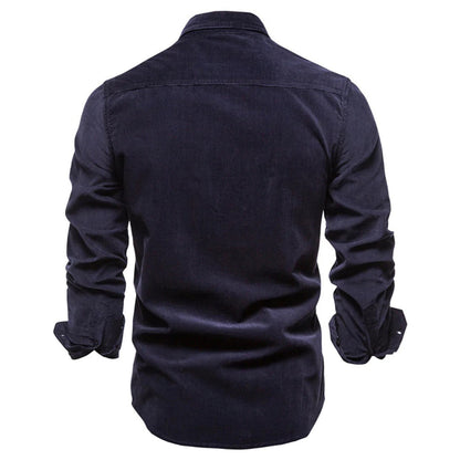 Heren Overhemd Corduroy Ribfluwelen Stof - Mode Vibes
