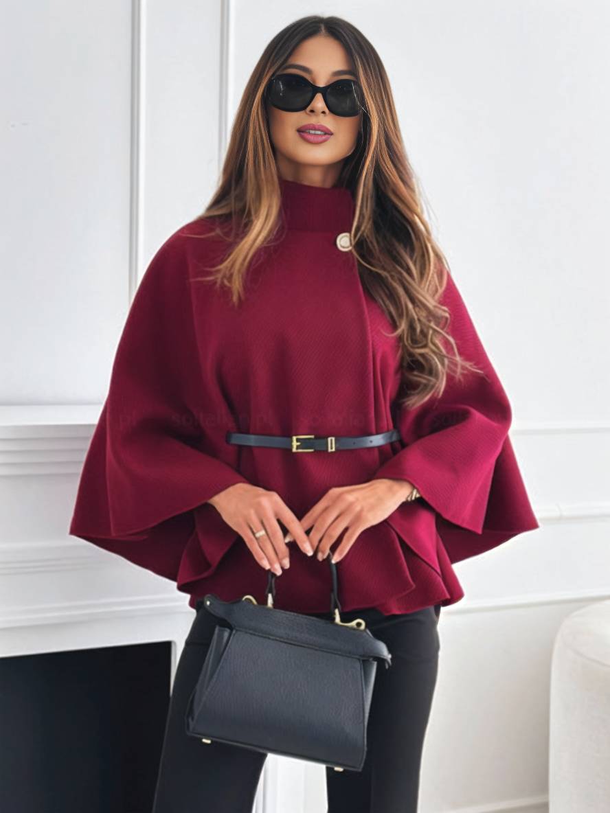 Korte Ponchojas met Ceintuur en Vleermuismouwen