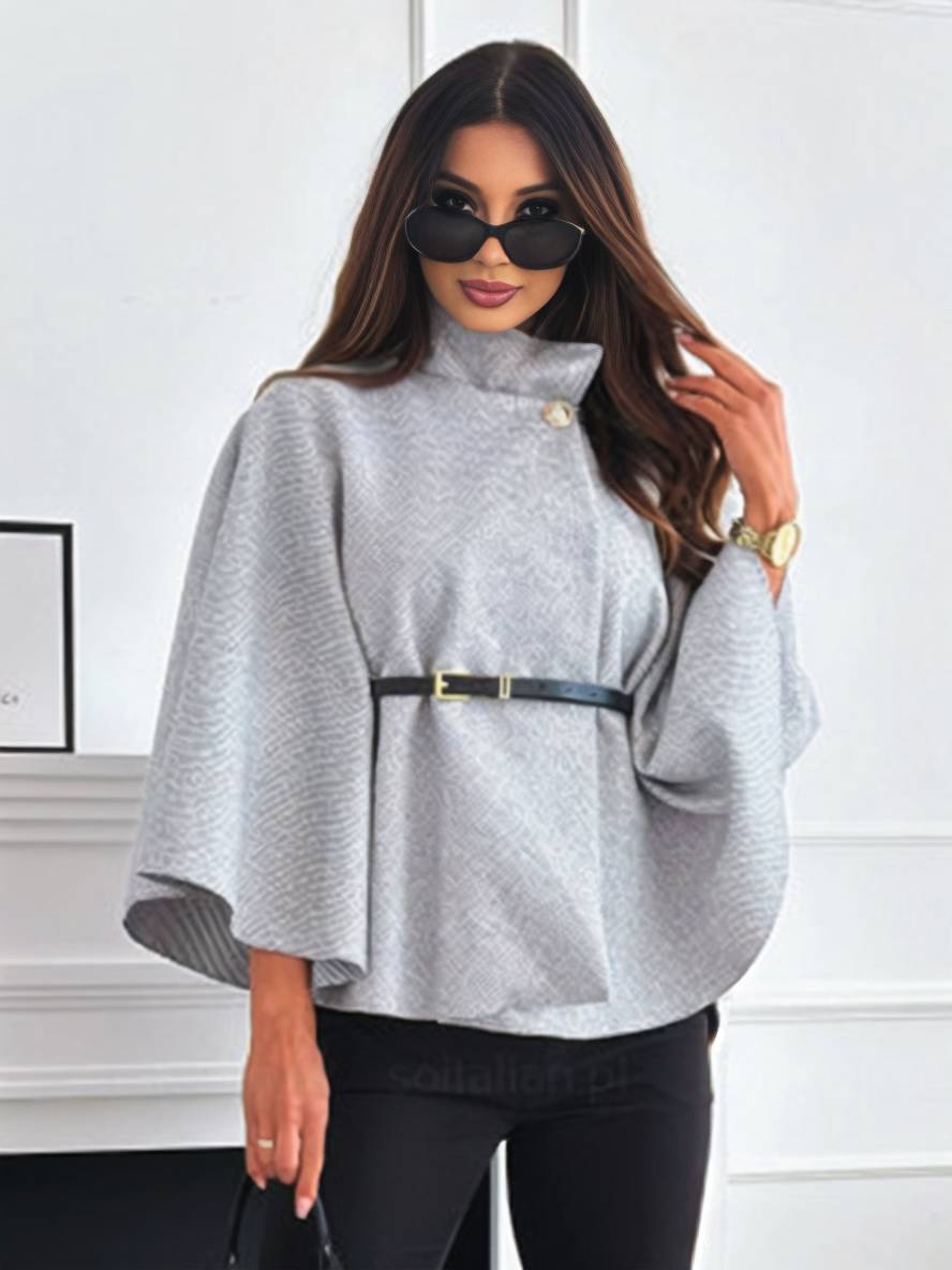 Korte Ponchojas met Ceintuur en Vleermuismouwen