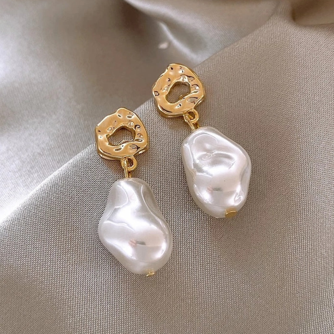 Gouden Parel Oorbellen Boho Stijl Mara - Mode Vibes