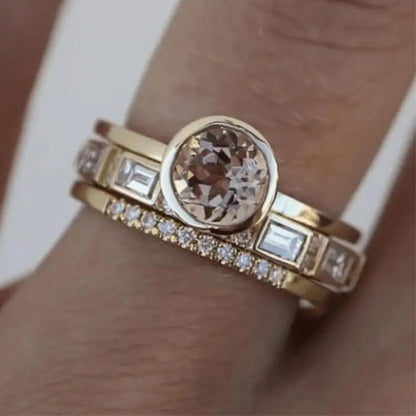 Gouden Ring met Kristallen Vintage Stijl Eliana