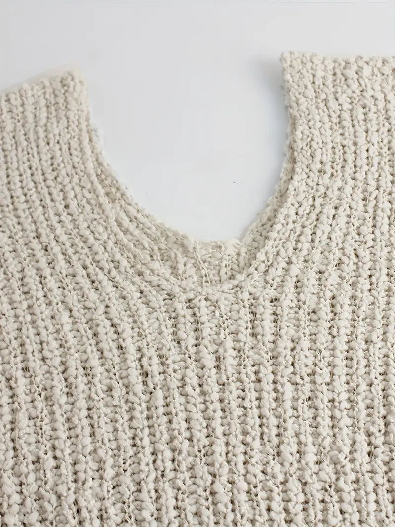 Off-Shoulder Trui Grofgebreid Feminiene Look