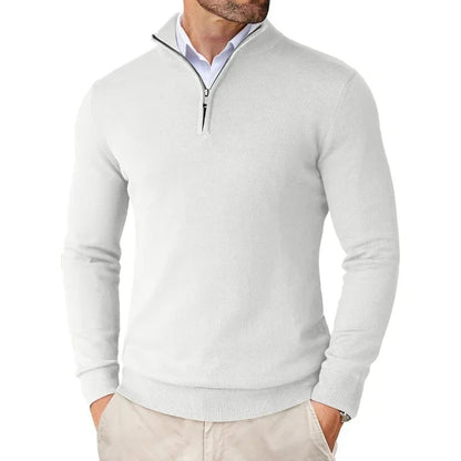 Caitlin Luxe Heren Trui | Zachte Katoenmix met Halve Rits, Casual 1