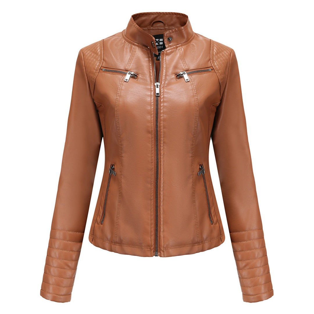 Leren Dames Jas Stoer Elegant Model