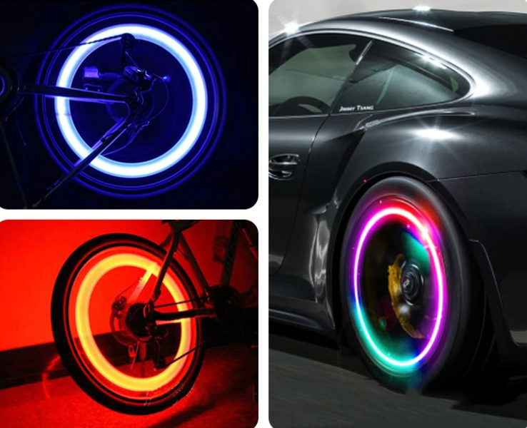 Verlichte Ventieldoppen Set van 4 GlowRims