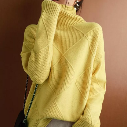 VeraLux Losse Coltrui Cardigan – Stijlvolle en Comfortabele Gebreide Trui