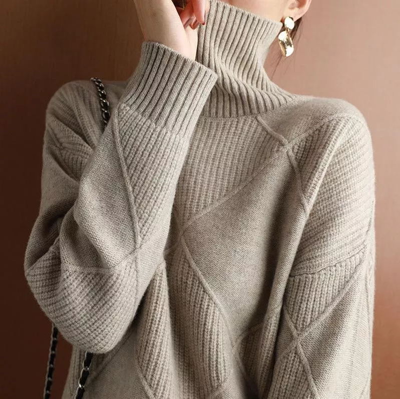 VeraLux Losse Coltrui Cardigan – Stijlvolle en Comfortabele Gebreide Trui