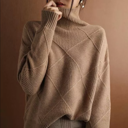 VeraLux Losse Coltrui Cardigan – Stijlvolle en Comfortabele Gebreide Trui