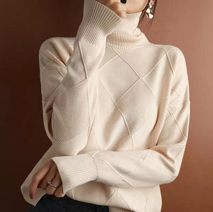 VeraLux Losse Coltrui Cardigan – Stijlvolle en Comfortabele Gebreide Trui