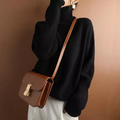 VeraLux Losse Coltrui Cardigan – Stijlvolle en Comfortabele Gebreide Trui