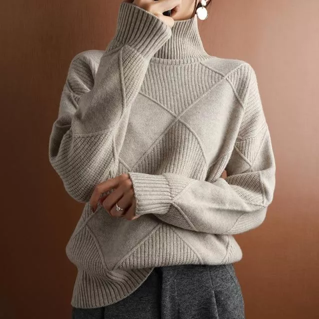 VeraLux Losse Coltrui Cardigan – Stijlvolle en Comfortabele Gebreide Trui