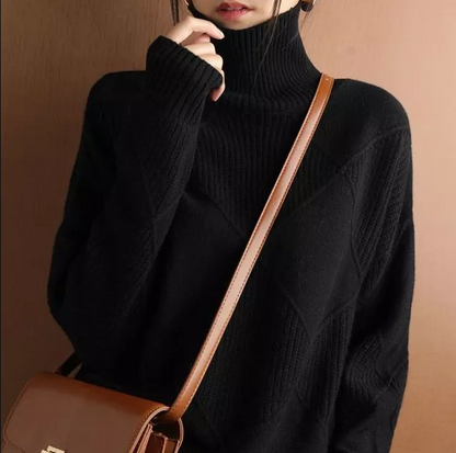 VeraLux Losse Coltrui Cardigan – Stijlvolle en Comfortabele Gebreide Trui