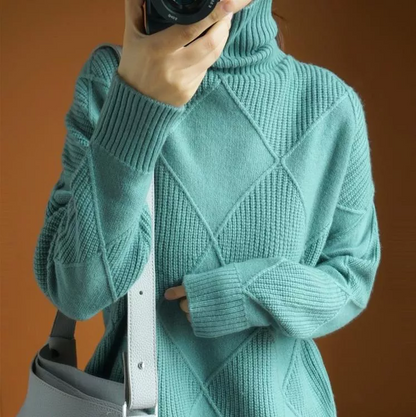 VeraLux Losse Coltrui Cardigan – Stijlvolle en Comfortabele Gebreide Trui