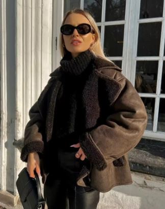 Damenjacke Warme Winterjas Tawny