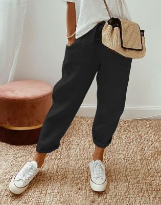 Katoenen Broek Elegante Comfortabele Zomerstijl