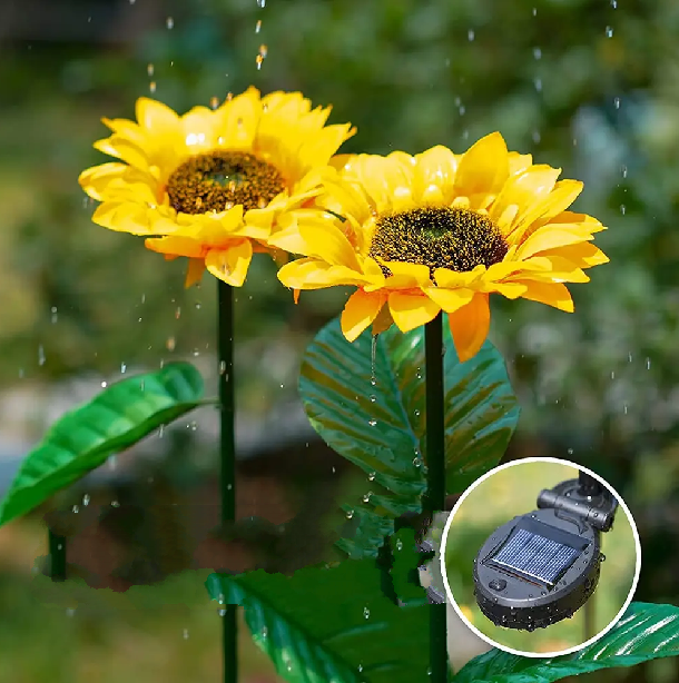 Zonnebloem Lamp Waterdicht Op Zonne-energie Met Solar Panel