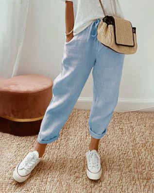 Katoenen Broek Elegante Comfortabele Zomerstijl - Mode Vibes