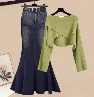 Vrouwelijke Top en Fishtail Broek Set Modieus