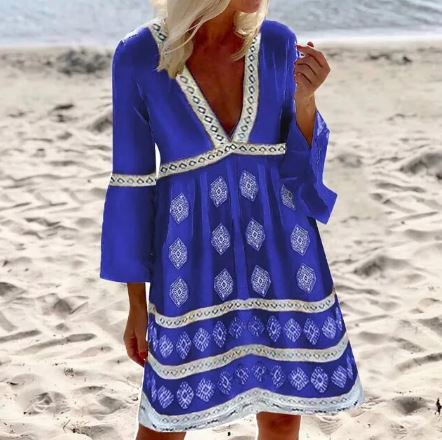Zomerjurk met Vleermuismouwen Abella Mooi Model - Mode Vibes