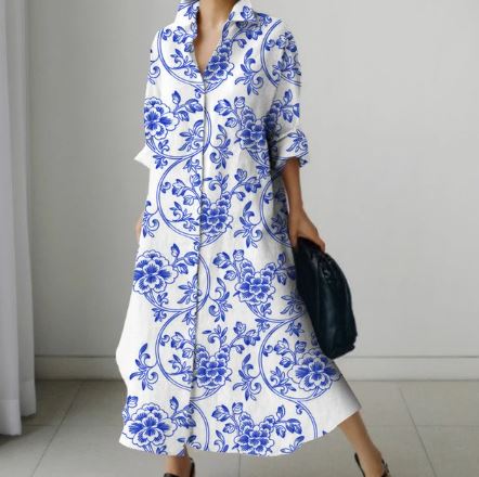 Damesjurk met Bloemenprint Zomerjurk Mooi Model - Mode Vibes