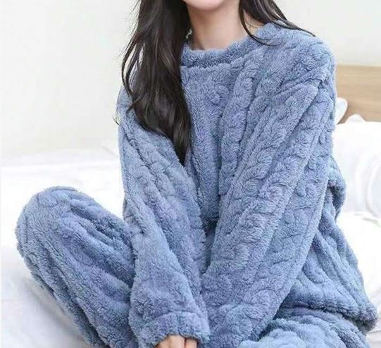 Zachte Fleece Pyjama Set Dames Comfortabel Slaapkleding