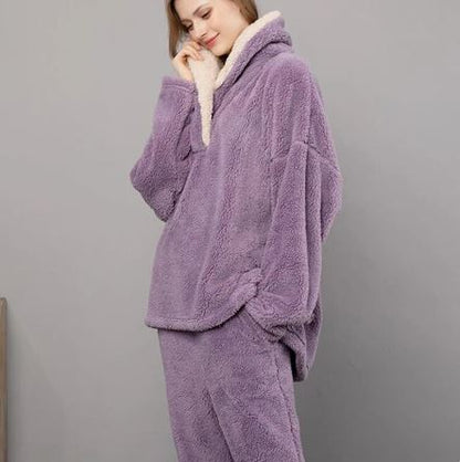Donzige Fleece Pyjamaset voor Vrouwen Nachtwear