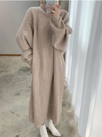 Vrouwelijke Sweaterjurk Zacht en Warm - Mode Vibes