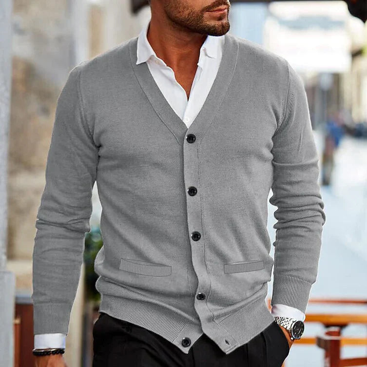 Cardigan Heren | Stijlvol met Knopen & V-hals