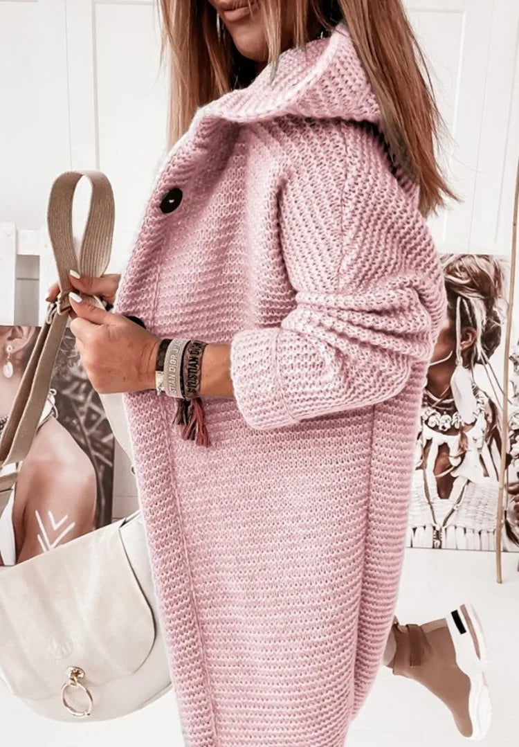 Gebreide Vest met Capuchon en Knoopjes voor Dames - Mode Vibes