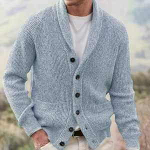 Cardigan met v-hals en ribstructuur