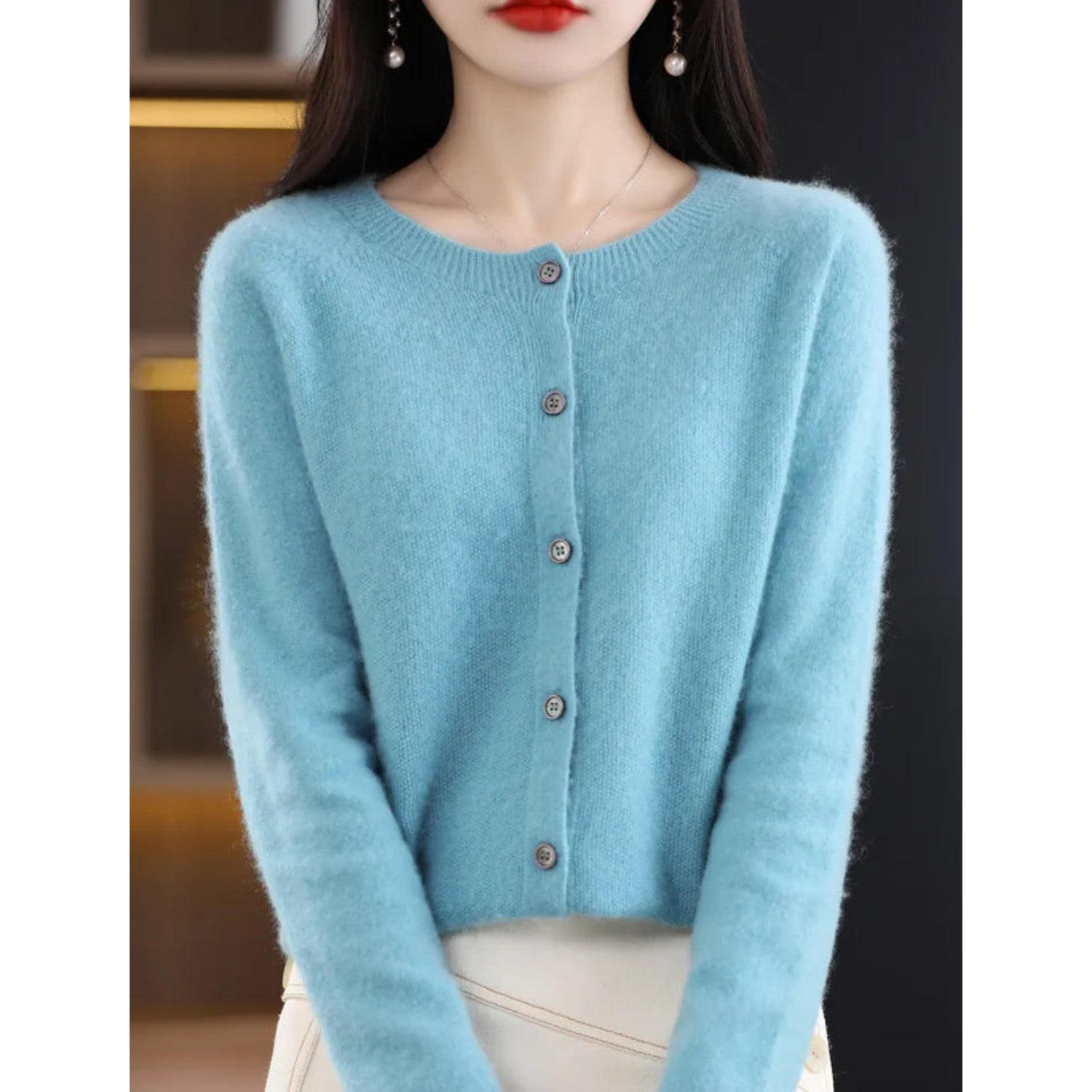 Dames Vest met O-Hals Casual Stijl Isabella - Mode Vibes