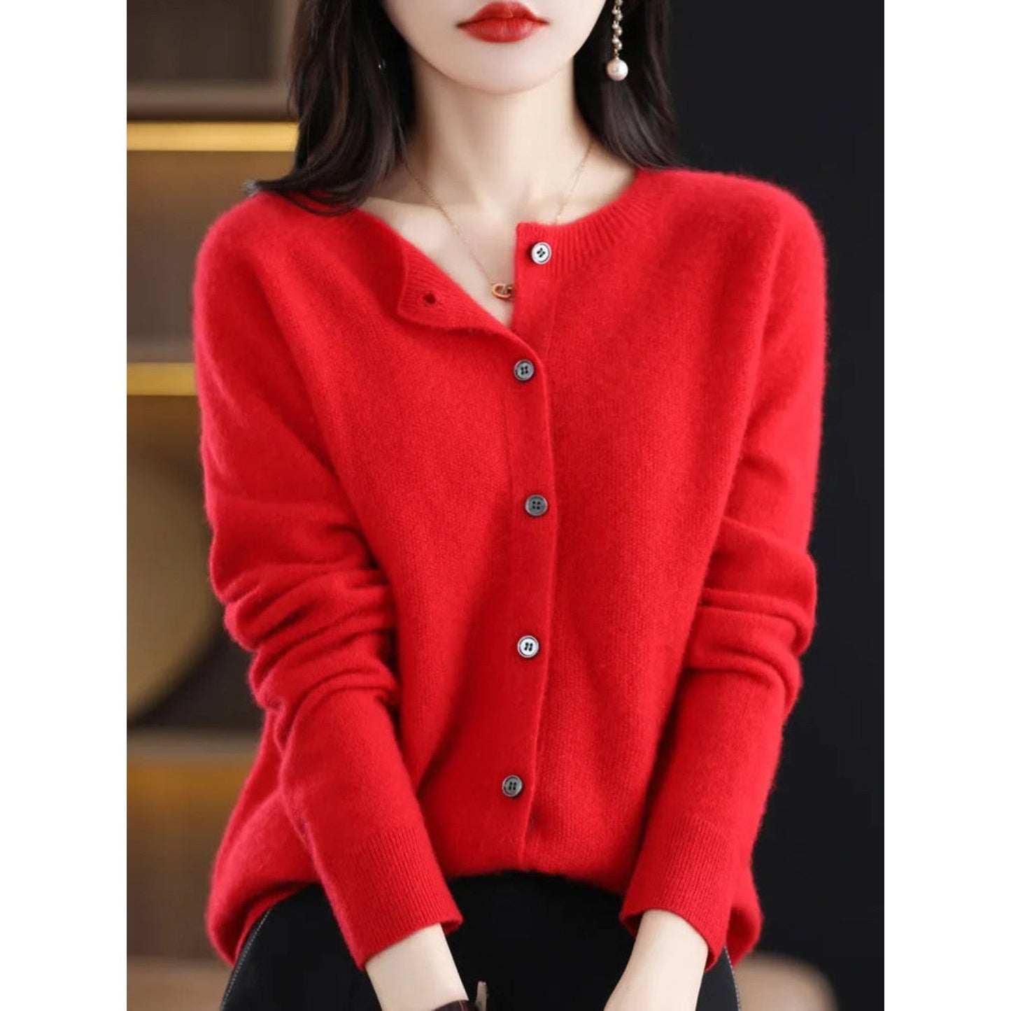 Dames Vest met O-Hals Casual Stijl Isabella