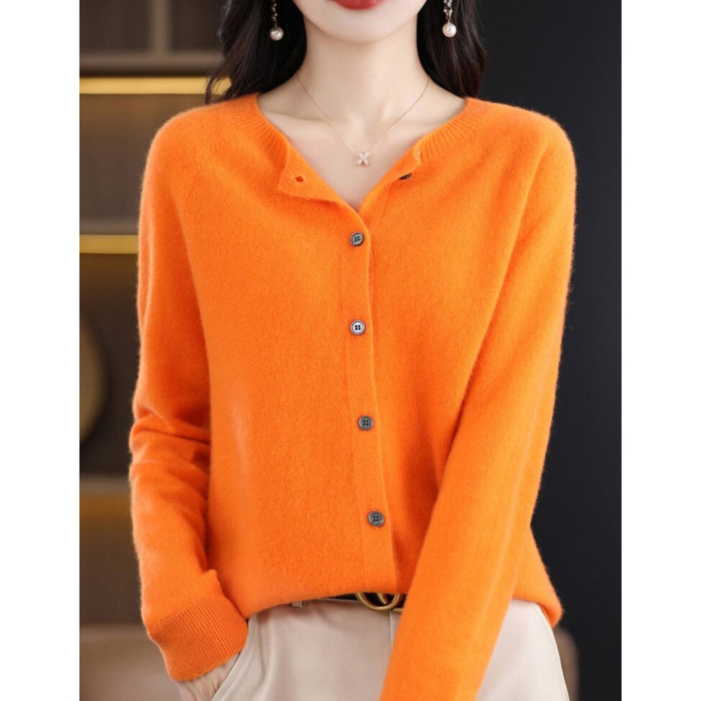 Dames Vest met O-Hals Casual Stijl Isabella