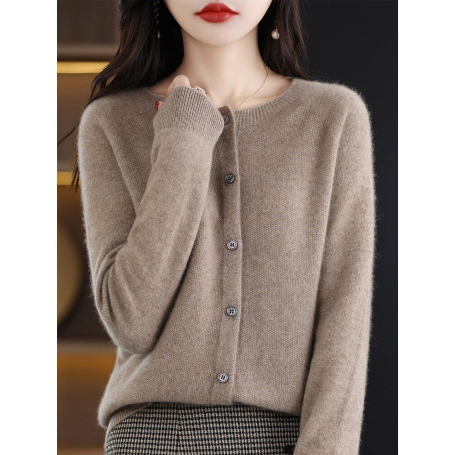 Dames Vest met O-Hals Casual Stijl Isabella