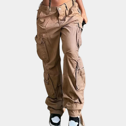 Dames Cargo Broek Comfortabel met Ruime Zakken - Mode Vibes