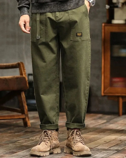Cargo Broek Met Veel Zakken en Opgerolde Pijpen - Mode Vibes