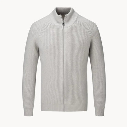 Cashmere Trui Met Volledige Rits en Opstaande Kraag Warm - Mode Vibes