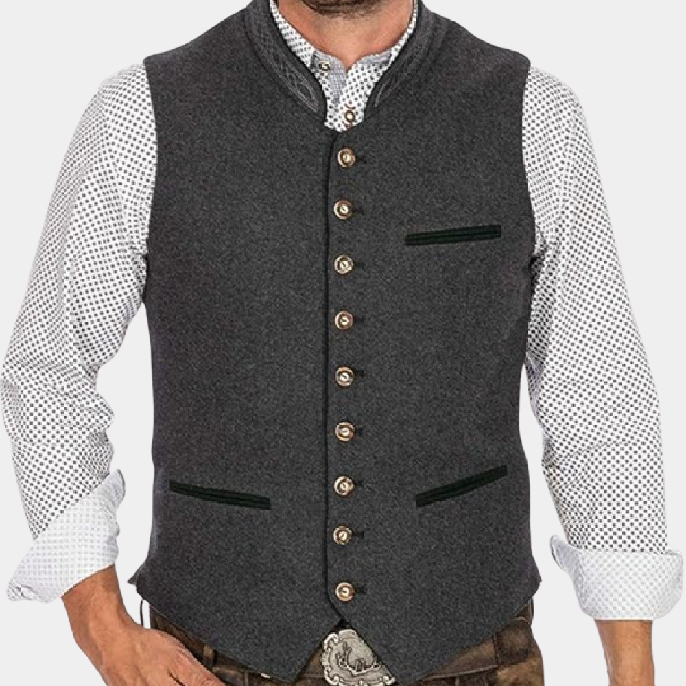 Gilet Heren Klassiek Grijs Boris - Mode Vibes