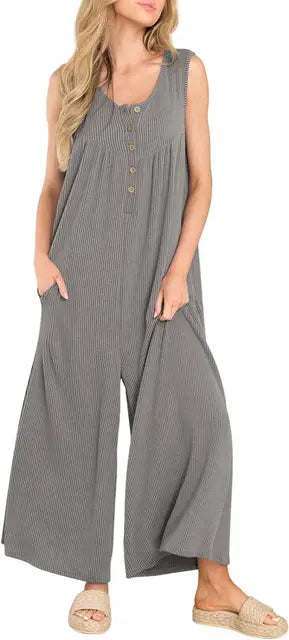 Zomerse Nieuwe Pocket Jumpsuit voor Dames