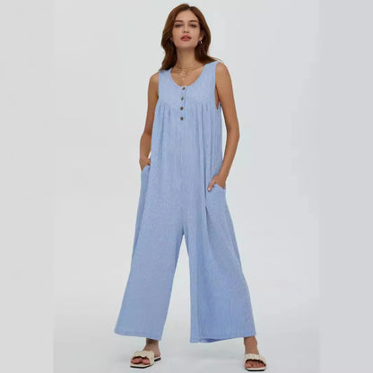Zomerse Nieuwe Pocket Jumpsuit voor Dames