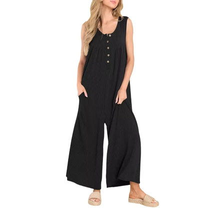 Zomerse Nieuwe Pocket Jumpsuit voor Dames