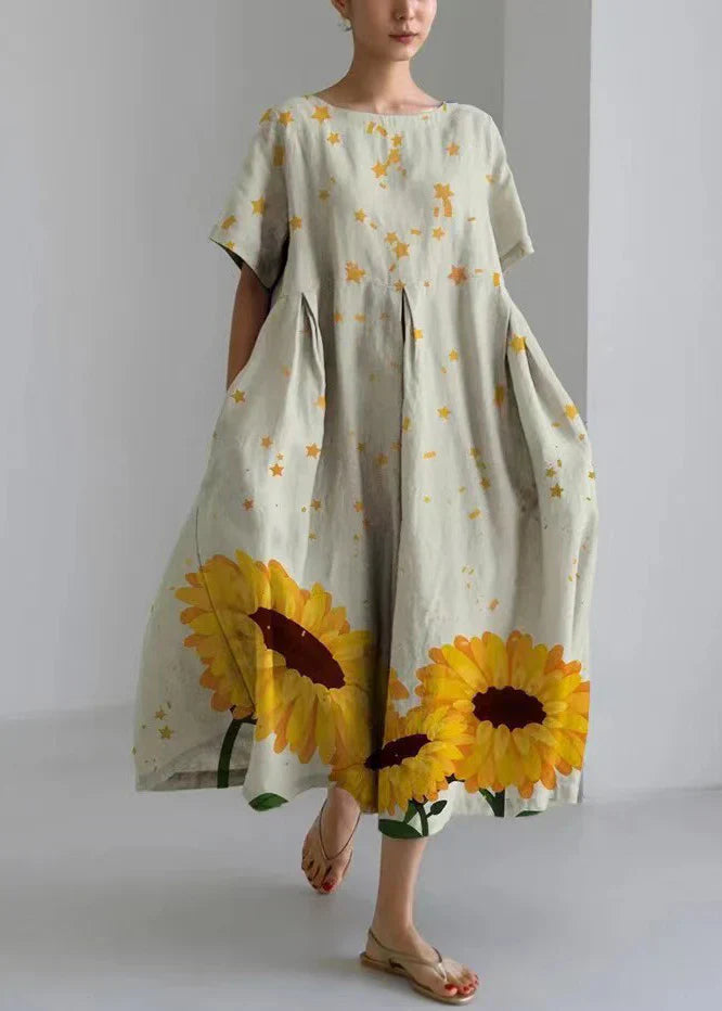 Bloemenjurk Midi Zomerjurk Vrouwelijk Model