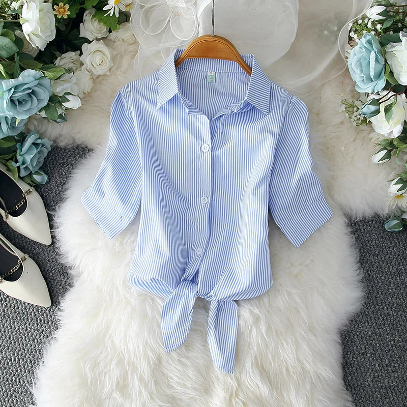 Zomerbries Elegante Witte Blouse voor Vrouwelijke Stijl