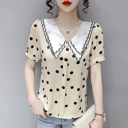Betoverende Zomerse Chiffon Bloesjes van Zuid-Koreaanse en Franse Stijl!